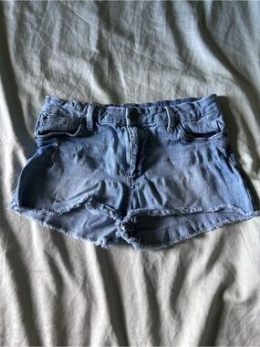 STS Blue Light Wash Denim Frayed Hem Shorts